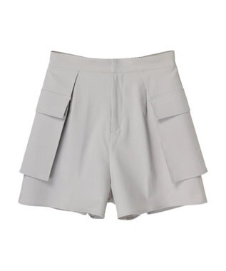 earth music&ecology デザインポケットショートパンツ Light Gray