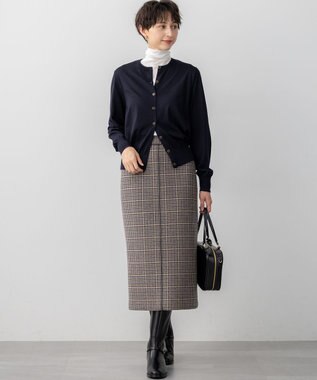 23区 S 【CLASSY.掲載/洗える】スムージーコットン タートルネック ニット ホワイト系