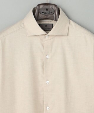 GOTAIRIKU 【洗える】コットンフラノシャツ_ カッタウェイカラー アイボリー系