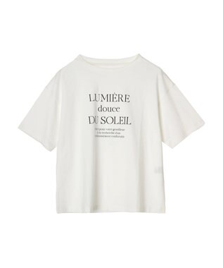 Green Parks フェミニンロゴボックスＴシャツ Off White