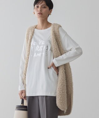 AMERICAN HOLIC ＡＭＩＴＥ’　箔プリントカットプルオーバー Off White