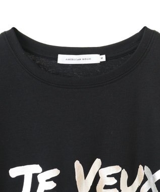 AMERICAN HOLIC ＡＭＩＴＥ’　箔プリントカットプルオーバー Black