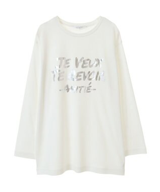 AMERICAN HOLIC ＡＭＩＴＥ’　箔プリントカットプルオーバー Off White