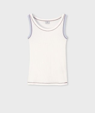 Paul Smith 【洗える】カラーステッチ リブ ノースリーブ