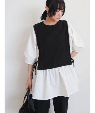 Green Parks テレコドッキングチュニック Black