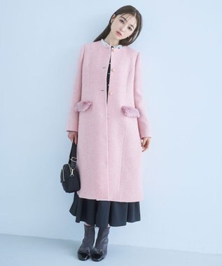 TOCCA 【消臭】SNOWBERRY POCKET TWEED コート ピンク系5