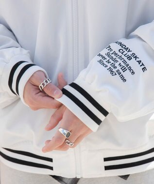 WEGO ZIPワッペンスタジャン ホワイト