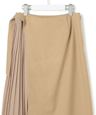 23区 【GOLD LABEL】TWシアーコンビ ラップスカート キャメル系