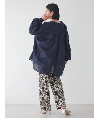 AMERICAN HOLIC カルゼギャザーシャツチュニック Navy