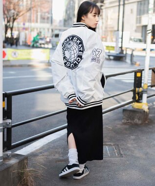 WEGO ZIPワッペンスタジャン ホワイト