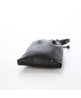 UNBILLION ペルケ perche / 牛革スタッズ・パラコード2wayドロストショルダー ブラック