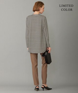 ICB 【WEB限定カラーあり・洗える】 シンプルジャージー ロングスリーブTシャツ ブラックボーダー［WEB限定］系