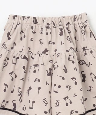 ANY KIDS 音符総柄キュロット ミルキーベージュ