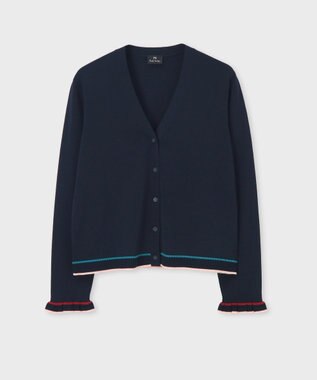 Paul Smith 【洗える】フレアスリーブ カーディガン ネイビー