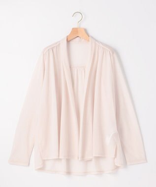 組曲 【WEB限定】シアーツイルジャージーショート カーディガン ピンク系