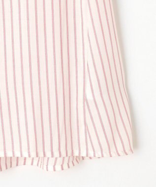 J.PRESS LADIES L 【洗える】ウォッシャブルキュプラツイル シャツ ホワイト×ピンク系