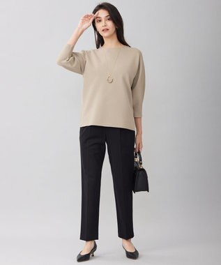 自由区 S 【WEB限定カラーあり・洗える】ドライコットンハイゲージプルオーバー ニット ベージュ