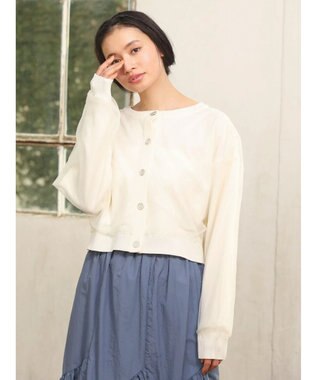 Green Parks ・ＥＬＥＮＣＡＲＥ　ＤＵＥ　２ｗａｙチュールレイヤーカーデ Off White