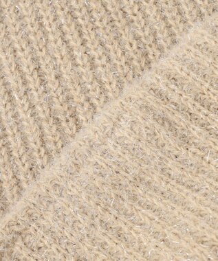 Feroux 【洗える】ラメシャギー カーディガン ベージュ系