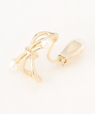 組曲 パールライクエンドノット イヤリング ゴールド系