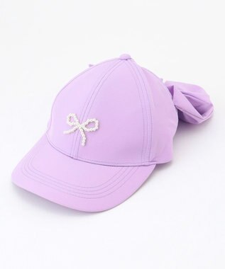 ANY KIDS 【日よけ付き】リボンキャップ ラベンダー