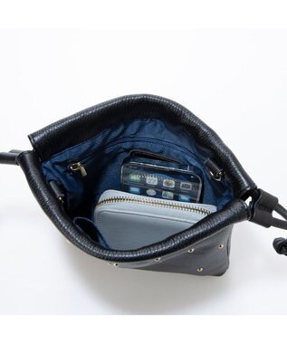 UNBILLION ペルケ perche / 牛革スタッズ・パラコード2wayドロストショルダー ブラック