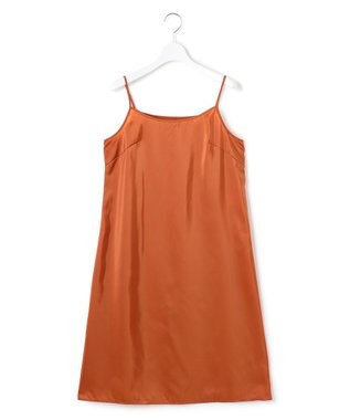 23区 L 【一部店舗限定/UVカット/洗える】タイプライター サック風 ワンピース テラコッタ系