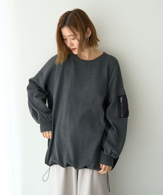 YECCA VECCA 素材MIX裾ドロストニット