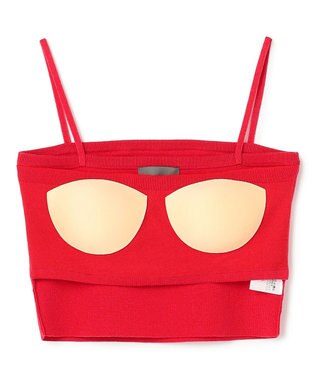 uncrave スムースニット カップ付きバンドゥ スカーレット