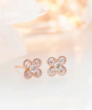 Phoebe 【K10RG】フラワービジューピアス ローズゴールド