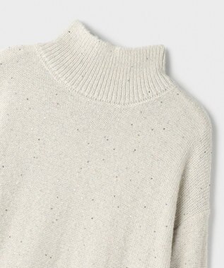 GRACE CONTINENTAL スパンコールニットワンピース ホワイト