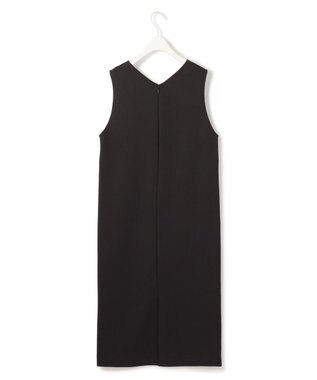 ICB L 【洗える】 ダブルフェイスクレープ ジャンパースカート ブラック系（裏面トープ）