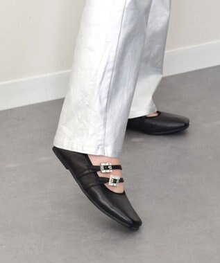 Bridget Birkin 【PARADIS COULEUR】ビジューバックルダブルストラップバレエ