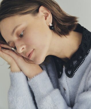 YECCA VECCA パールキャットピアス Silver