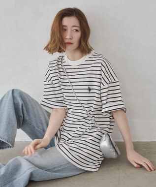 WEGO 【ユニセックス着用ITEM】別注USPOLO　ヘビーウエイトBIGT（S） ホワイトボーダー