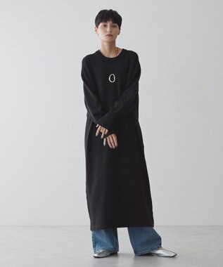 AMERICAN HOLIC クルーネックニットワンピース Black