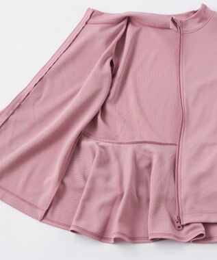 OP／FILA 【Ocean Pacific】フリル切り替えラッシュガード パーカー ピンク