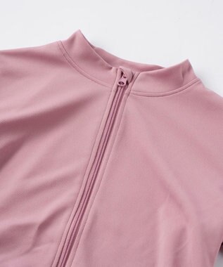 OP／FILA 【Ocean Pacific】フリル切り替えラッシュガード パーカー ピンク