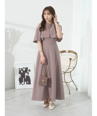 earth music&ecology ＳＥＴ２点ケープ＋キャミワンピース Black