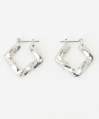 ICB ツイストスクエアピアス シルバー系