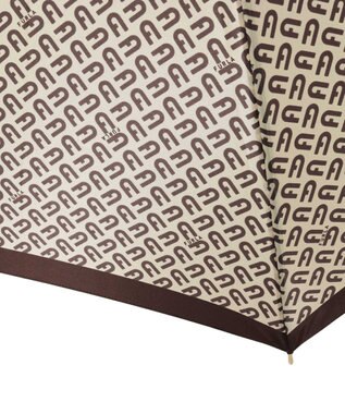 MOONBAT 【耐風】FURLA 長傘 モノグラム モカブラウン