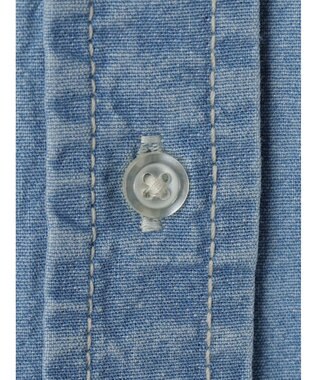 Green Parks ミディ丈デニムシャツワンピース Light Indigo