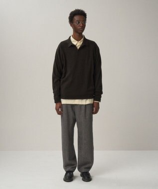 ATON LINEN WOOL TWILL | ルーズフィットパンツ - UNISEX