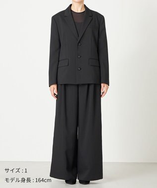 NAVE 【ReNAVE・洗える/UVカット】スパンポリエステル ジャケット ブラック系