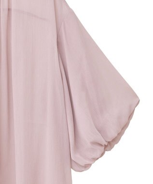 earth music&ecology バルーンスリーブシアーシャツ Pink