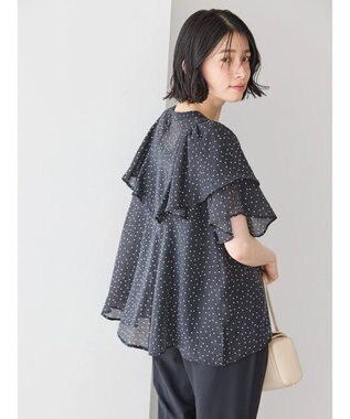 AMERICAN HOLIC 接触冷感シアーフリルブラウス Dot