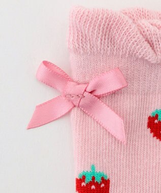 ANY KIDS いちご総柄ソックス ピンク