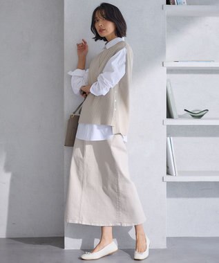 23区 L 【Oggi4月号掲載/洗える】CANCLINI ベーシック シャツ ホワイト系