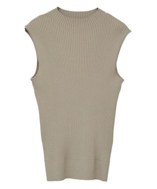 YECCA VECCA ハイネックノースリーブニット Beige