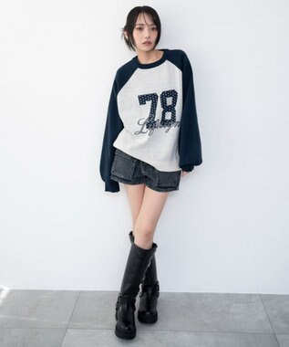 WEGO グラフィックニットプルオーバー 柄8